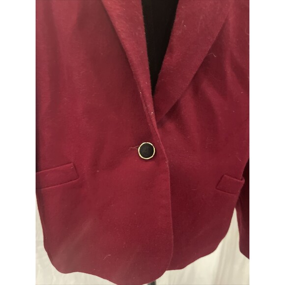 Koret Blazer Jacket Womens Size 18 Red Wool Button Front Lined Vintage - Picture 3 of 9